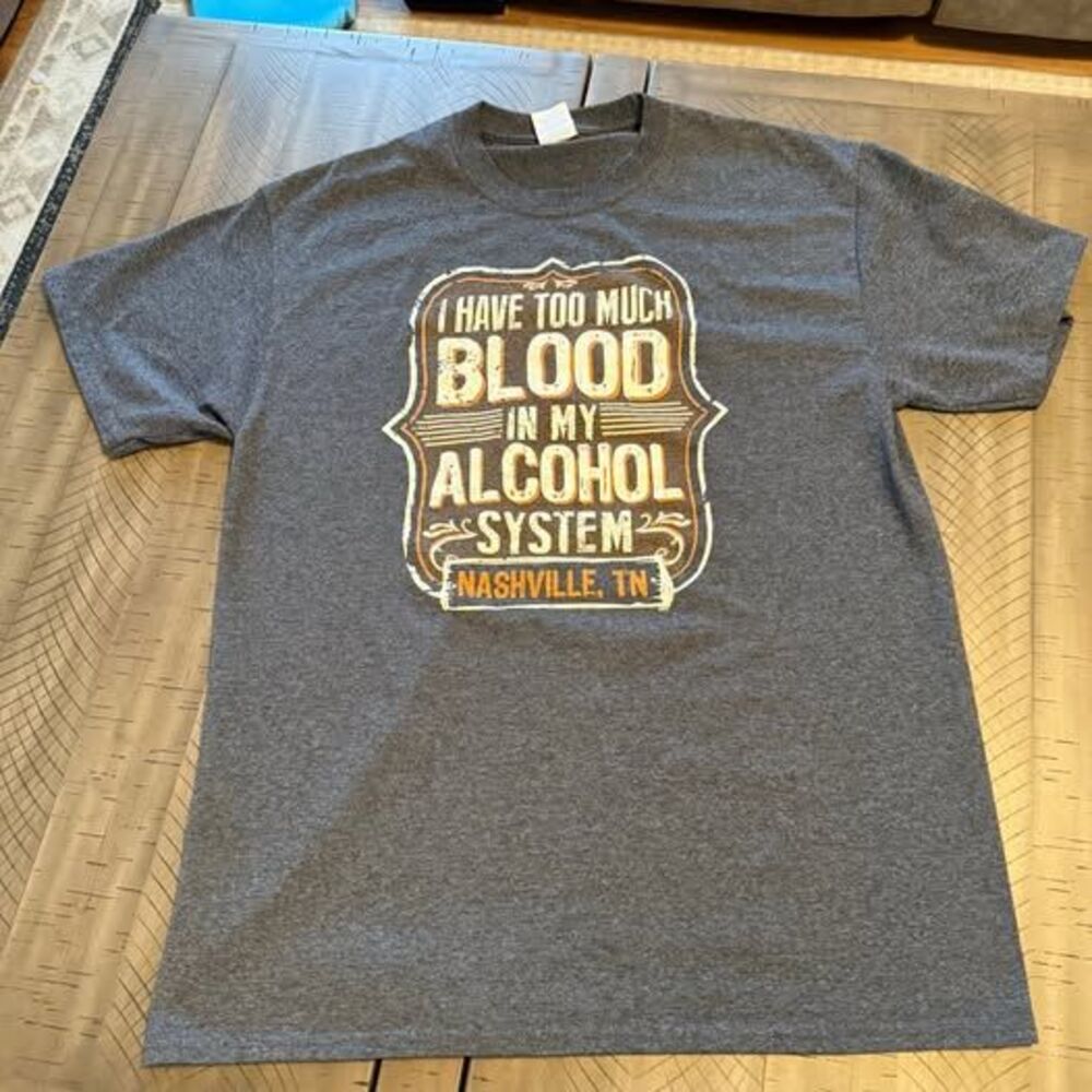 Nashville TN Funny Drinking Graphic Tee Men’s L Port Co